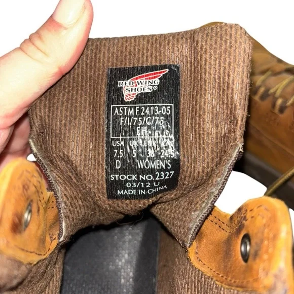 Red Wing 2327 Steel Toe Water Proof Oil Resistant Work Boots Women’s 7.5 Sturdy - Picture 4 of 16